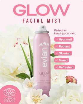 BRUMISATEUR Evian Glow mist spray action delivering fine hydration
