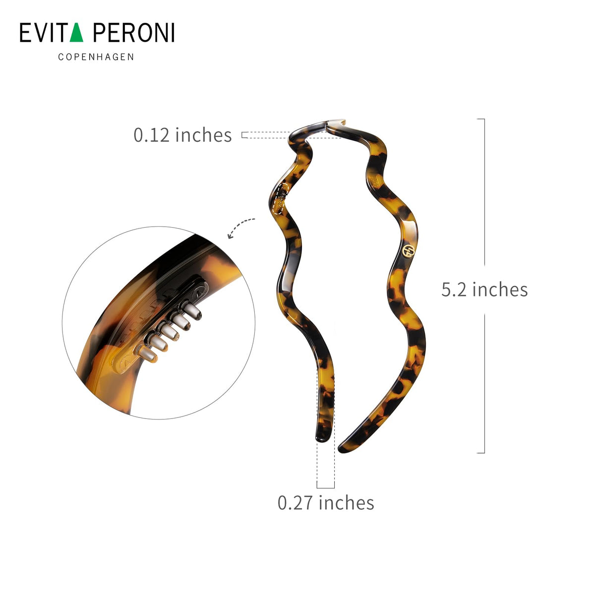 EVITA PERONI angled profile showing U-shape fit reducing pressure for all-day comfort