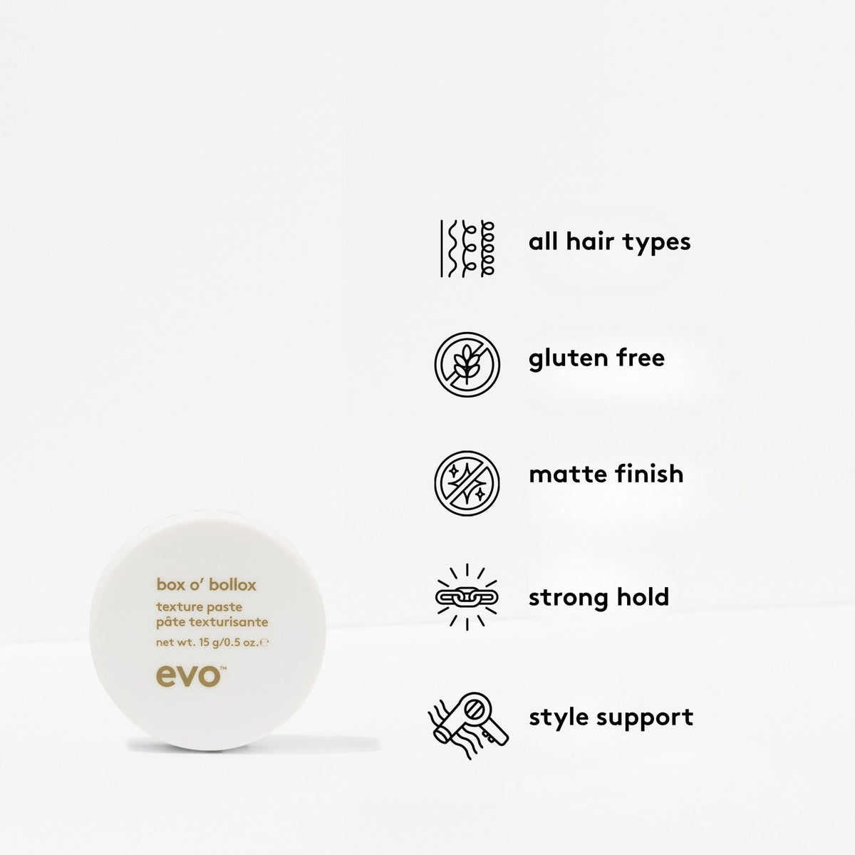 EVO Box O' Bollox label close-up showing product info and recommended use