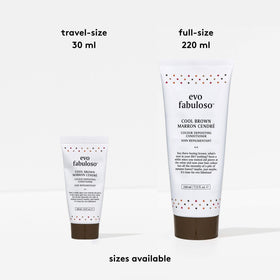 EVO Fabuloso Cool Brown staged in bathroom lifestyle for at-home color refresh