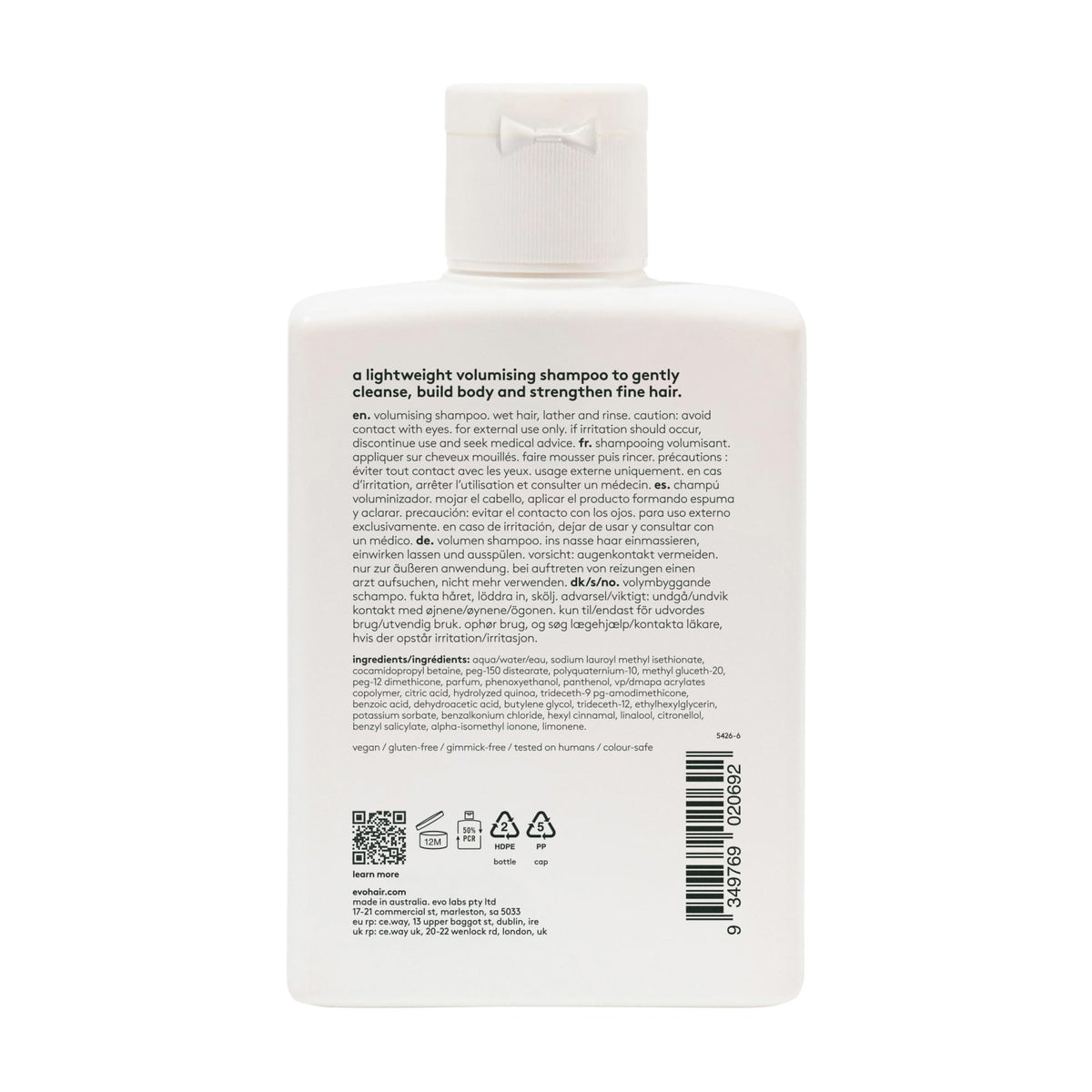EVO pump dispenser detail highlighting easy use and controlled pour