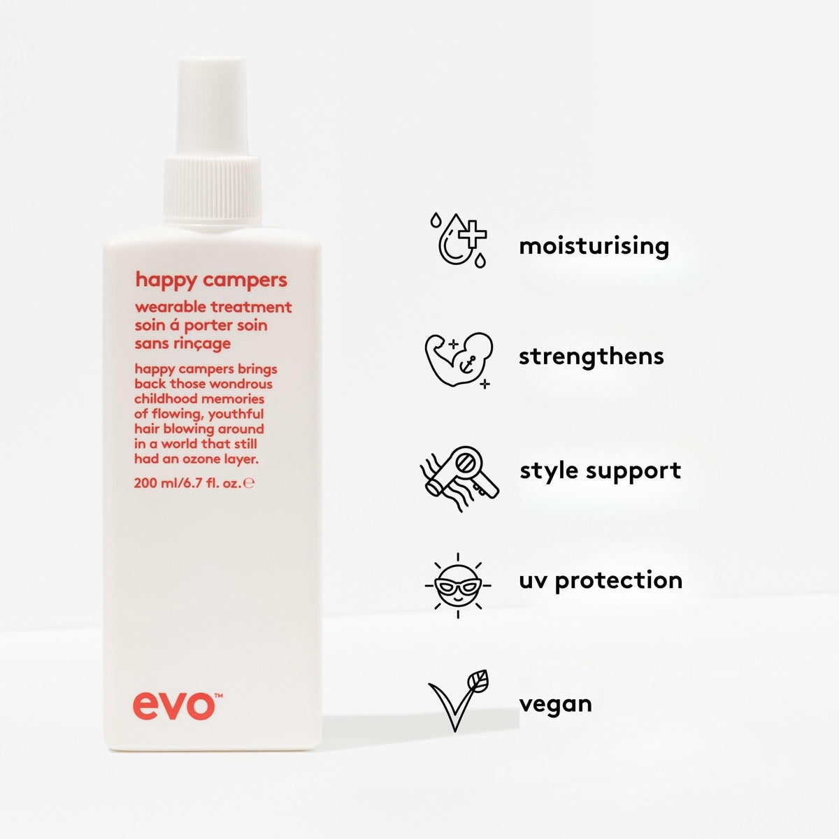 EVO texture dispensed from pump showing lightweight consistency