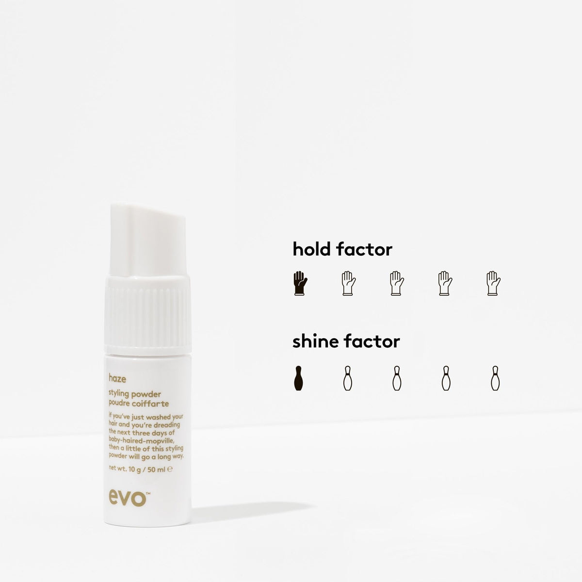 EVO Haze in-use root boost on fine hair for instant lift