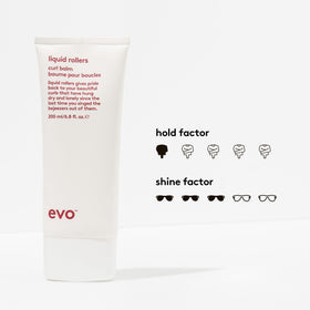 EVO being applied to wet hair to define curls and improve manageability