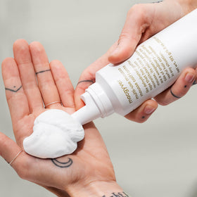 EVO Macgyver applied to towel-dried hair for root lift before blow-dry