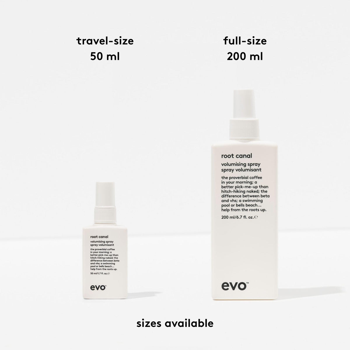 EVO Root Canal on a bathroom shelf with other products showing routine compatibility