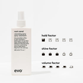 EVO Root Canal spray texture close-up showing lightweight mist benefit