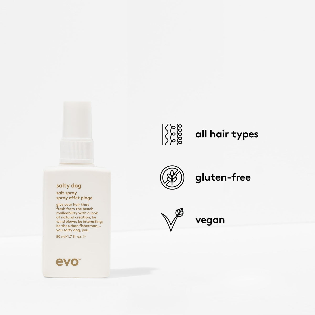 EVO spray action closeup dispersing fine mist for even texture