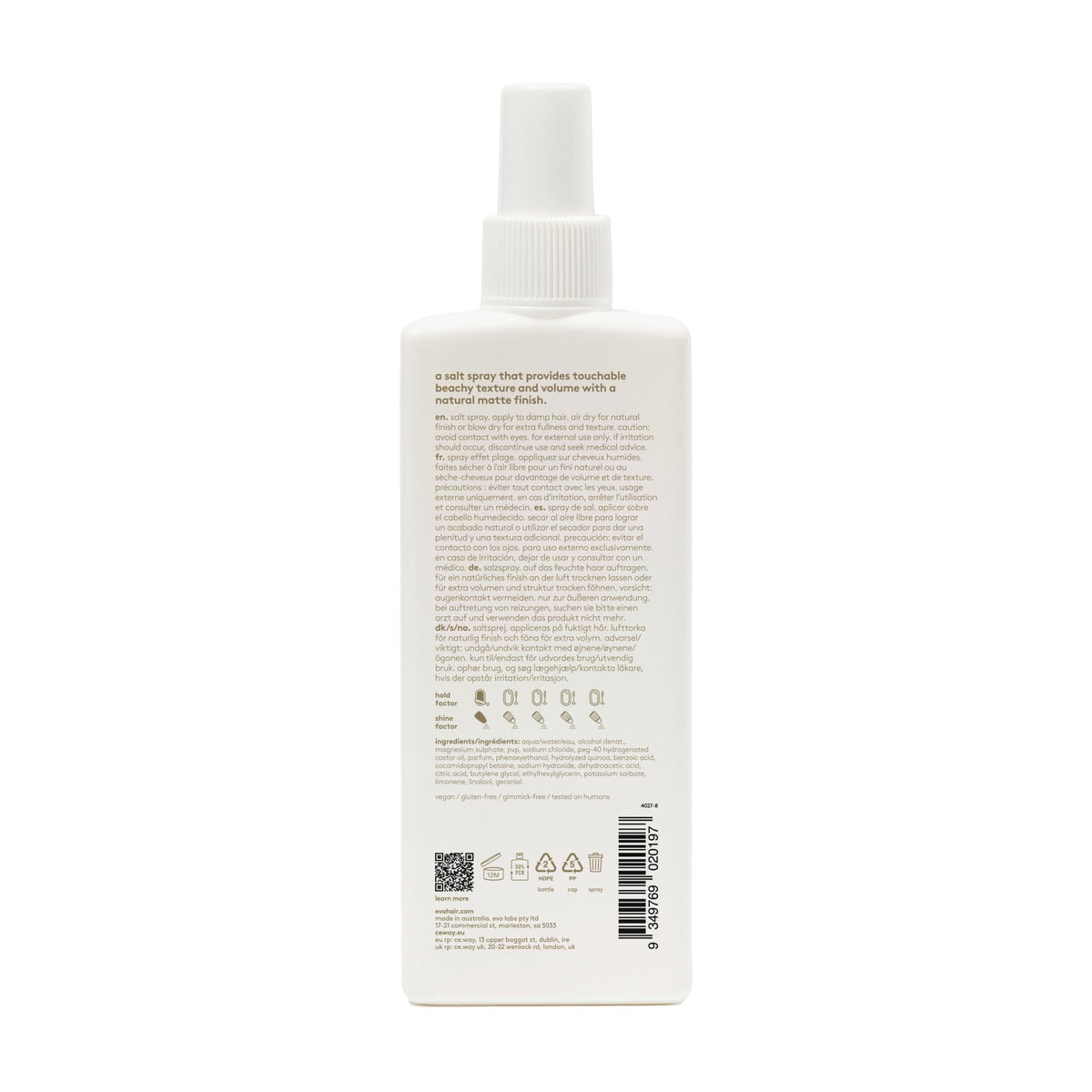 EVO spray mist detail demonstrating even fine mist for controlled texture