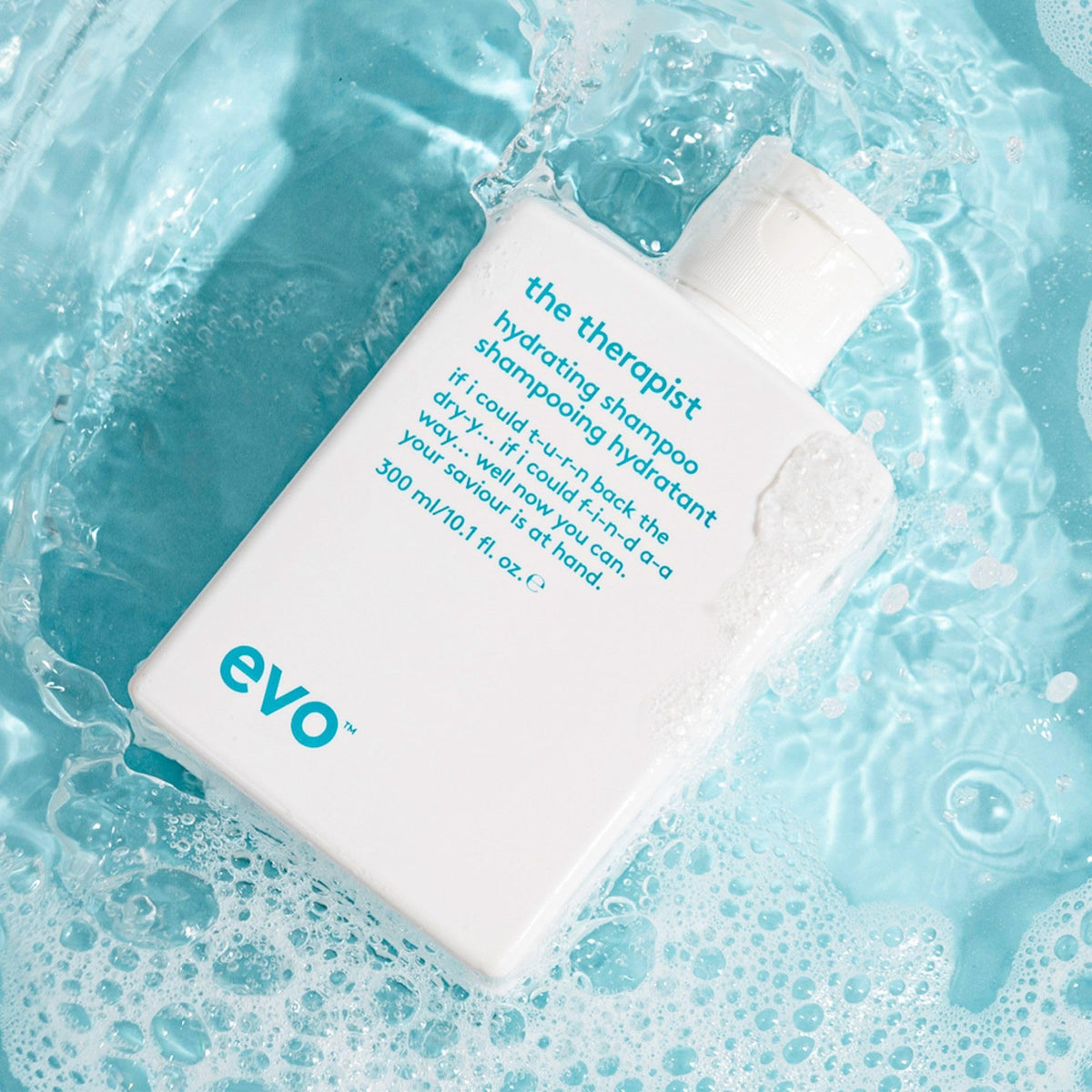 EVO The Therapist in bathroom shelf scene showing styling routine benefit