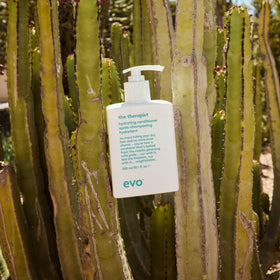 EVO label close-up highlighting ingredients and color-care benefit