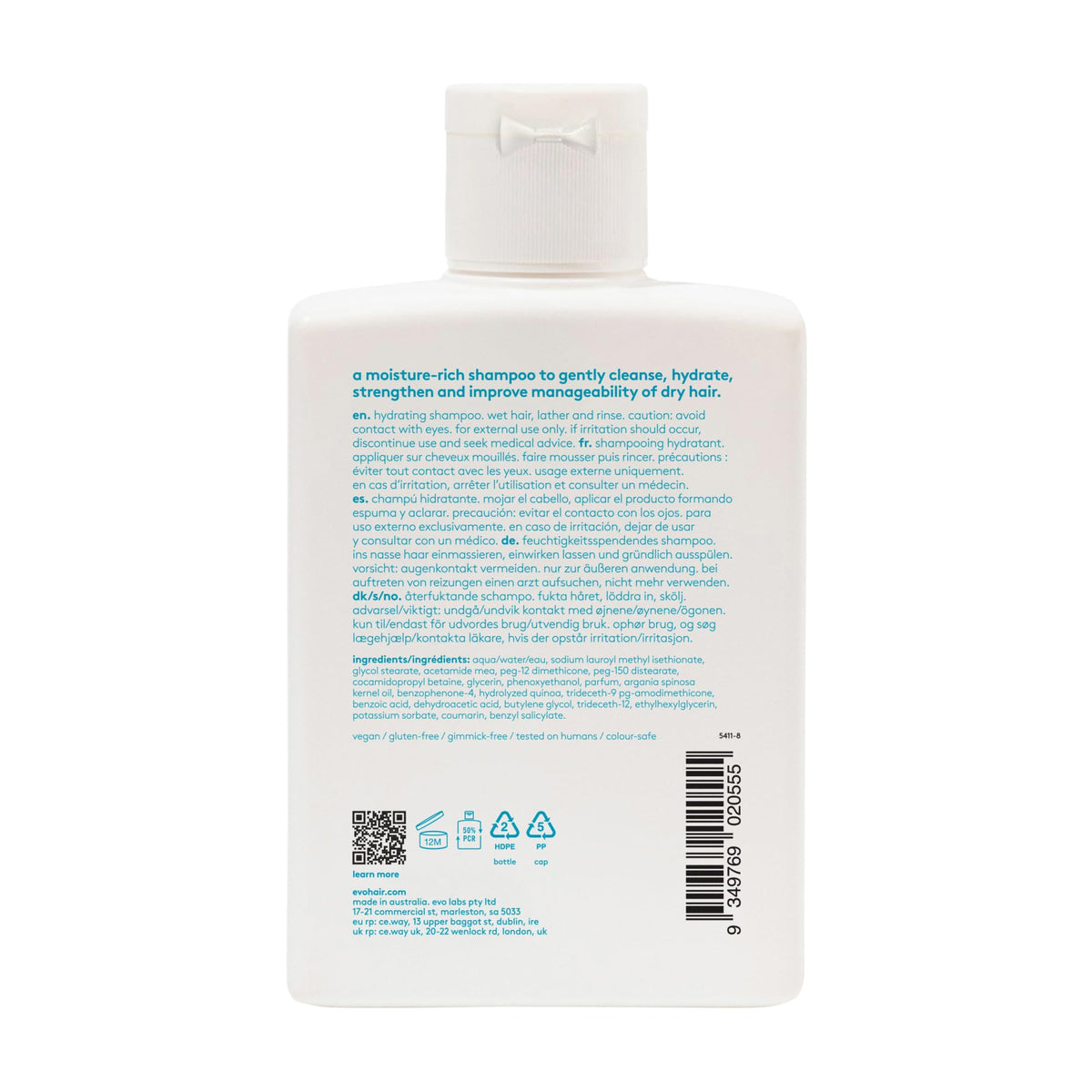 EVO The Therapist label close-up highlighting product information and benefit