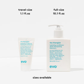 EVO bottle next to ruler for 10.1 fl oz size and travel context