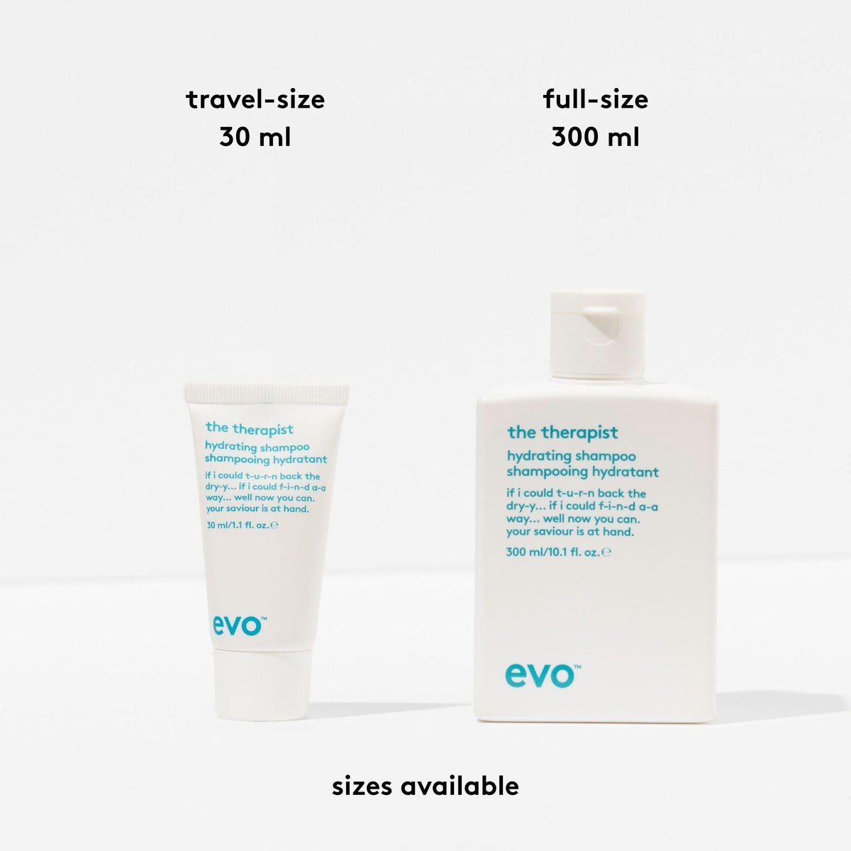 EVO The Therapist lather on wet hair showing gentle cleansing action