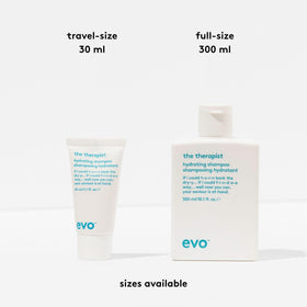 EVO The Therapist lather on wet hair showing gentle cleansing action