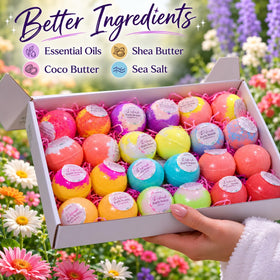 EvolutionUSA bath bomb fizzing in tub releasing color and scent for a relaxing soak