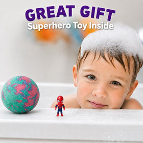 EvolutionUSA vibrant colorful bathwater fizz demonstrating entertaining sensory play