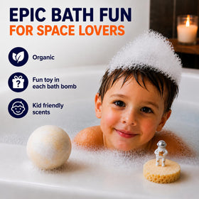 EvolutionUSA toy reveal in tub showing a surprise spaceship toy for play