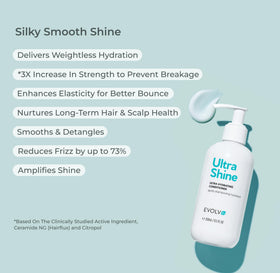 EVOLVh conditioner texture close-up showing creamy slip and detangling