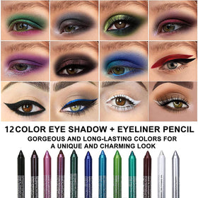 evpct 12 pencils laid out displaying diverse finishes and versatility