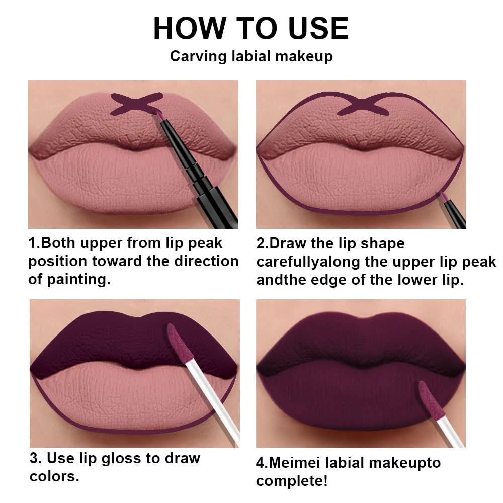 evpct lip application close-up demonstrating smooth matte finish and full coverage