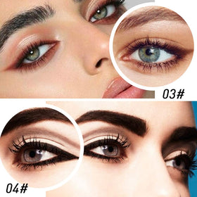 evpct application on eye, waterproof definition and smudge resistance shown