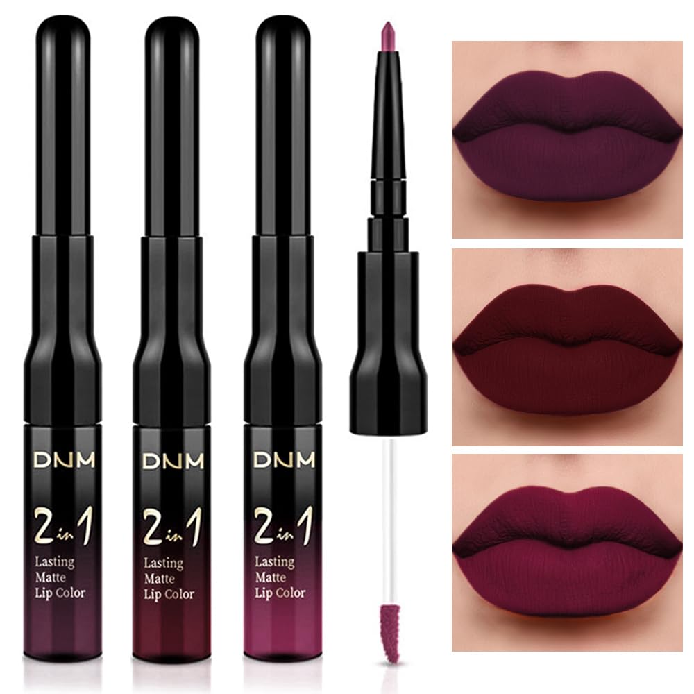 evpct front packaging showing three matte shades and dual-ended design for convenience