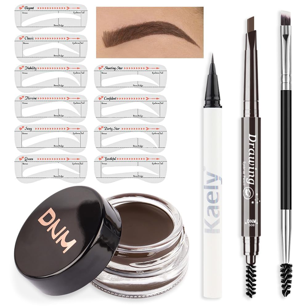 evpct front packaging showing kit contents and shade dark brown for easy selection