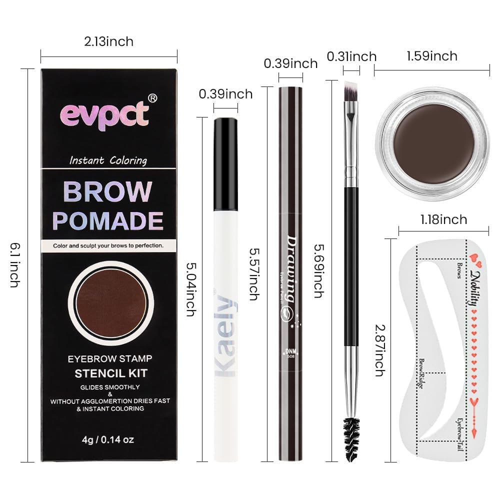evpct woman applying stencil showing quick shaping and balanced brows