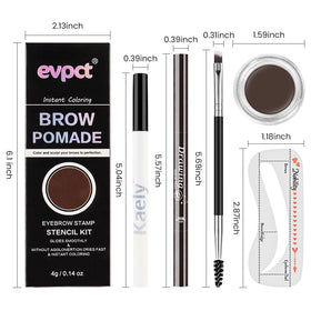 evpct woman applying stencil showing quick shaping and balanced brows