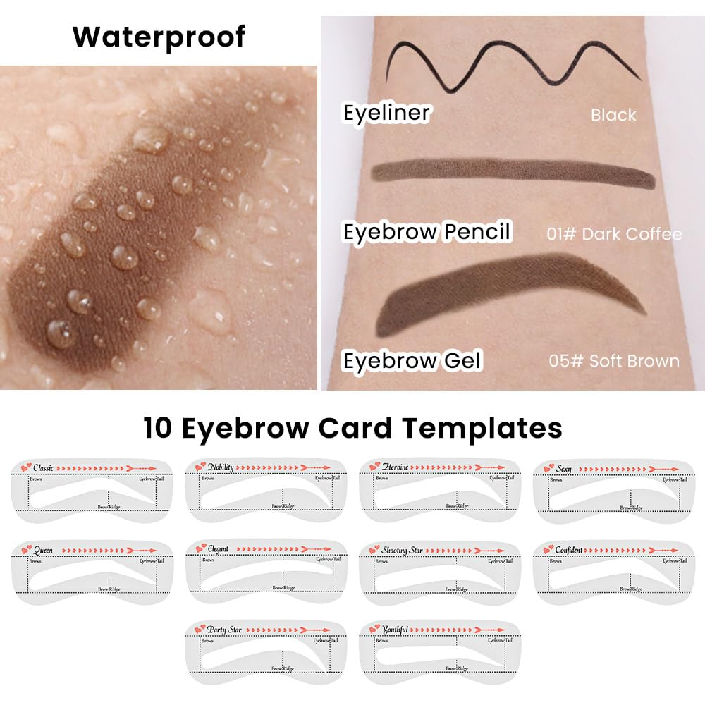 evpct stencil positioned on brow during shaping for guided, even results