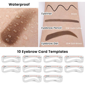 evpct stencil positioned on brow during shaping for guided, even results