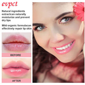 evpct peach application on lips illustrating color change and natural glow