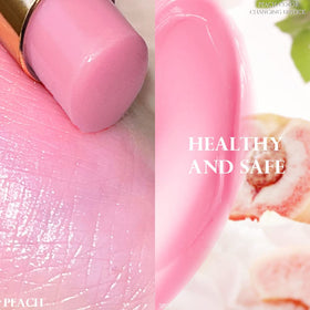 evpct peach stick close-up texture highlighting smooth moisturizing finish