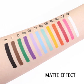 evpct pencil in use as model draws a clean wing for long-lasting definition