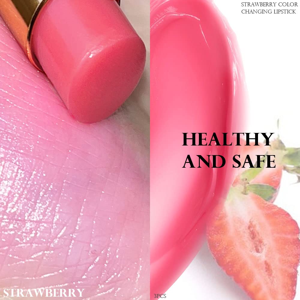 evpct strawberry applied on lips demonstrating personalized color payoff