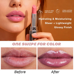 evpct texture closeup honey balm showing sheer finish and hydrating sheen