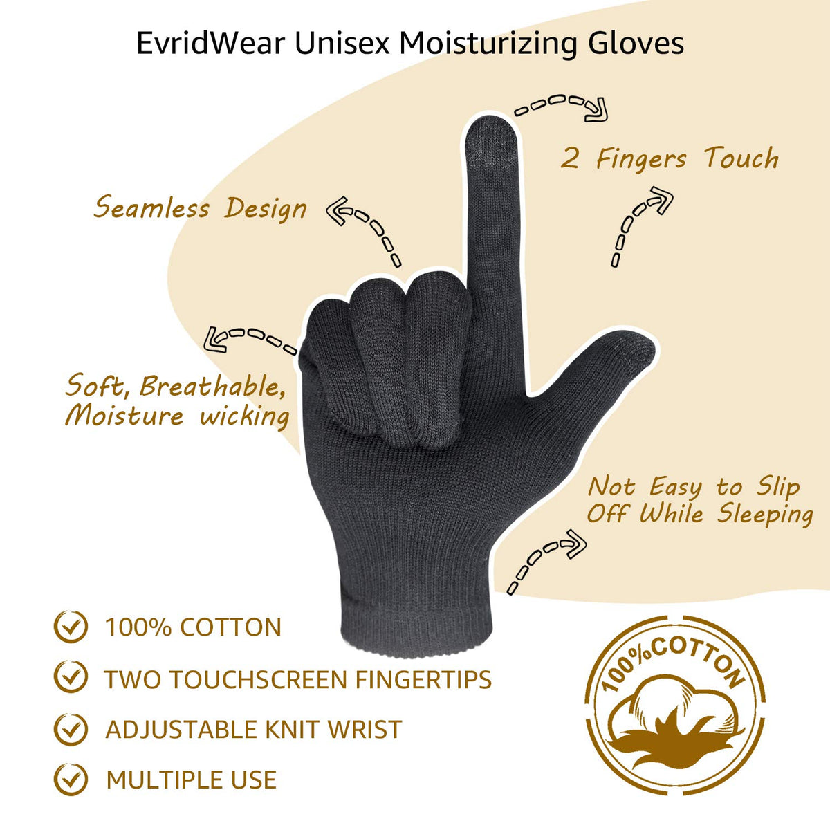 evridwear adjustable wrist close-up preventing slipping during sleep