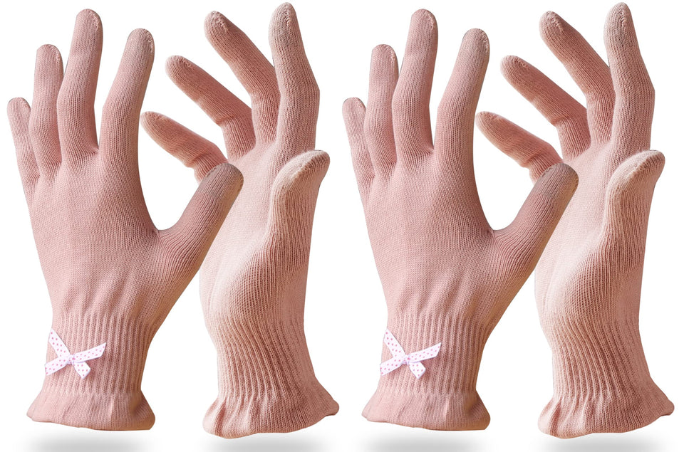 Evridwear front packaging showing featherweight pink gloves and pair count benefit