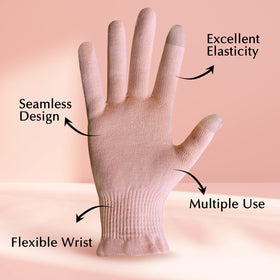 Evridwear gloves worn at night on bedside table for uninterrupted overnight therapy