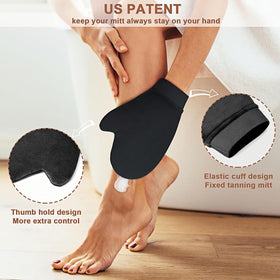EVYTTA mini mitt shown applying product precisely around joints and edges