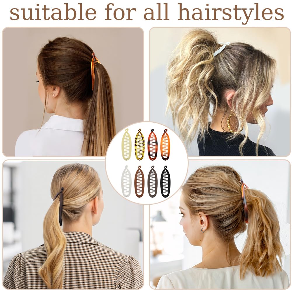 Exacoo clip in use creating a low ponytail providing stable hold for fine hair