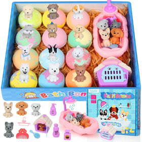 Excalla front packaging box showing 12 colorful bath bombs and gift-ready presentation