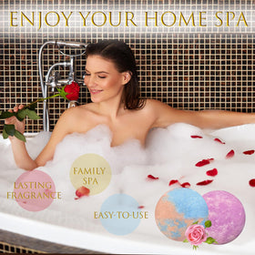 Excalla individually wrapped bath bombs demonstrating scent variety