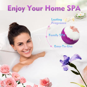 Excalla individually wrapped bath bombs with scent labels for easy selection