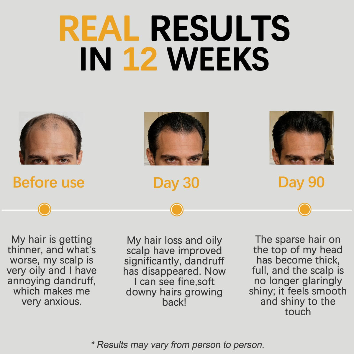 Styled hair after using Excalvo showing thicker, shinier hair benefit