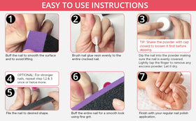 EXCUSE ME clear dip powder in use with nail dipped showing instant structure