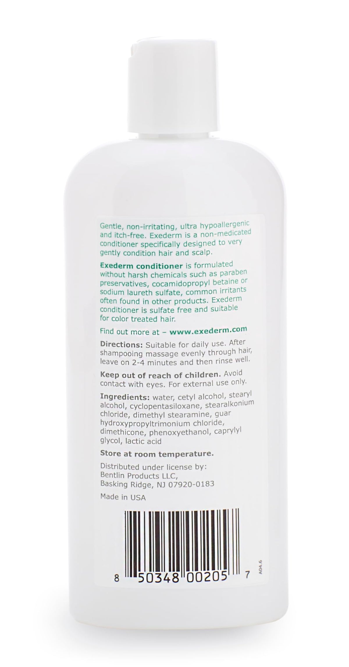 Exederm conditioner in bathroom routine showing gentle everyday use