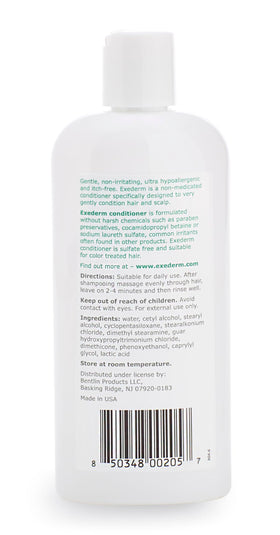 Exederm conditioner in bathroom routine showing gentle everyday use