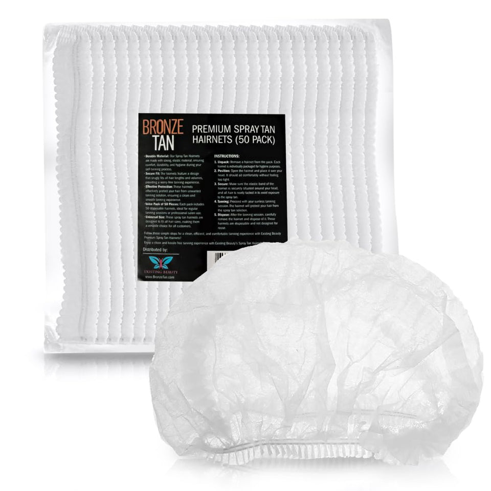 Existing Beauty bronze hair net front packaging showing quantity and color